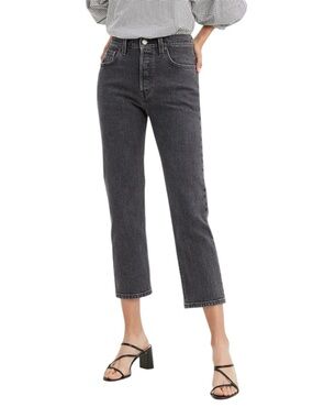 Levi’s 501® Original Stretch Cropped Jeans Size 26 Cabo Fade Black Colour